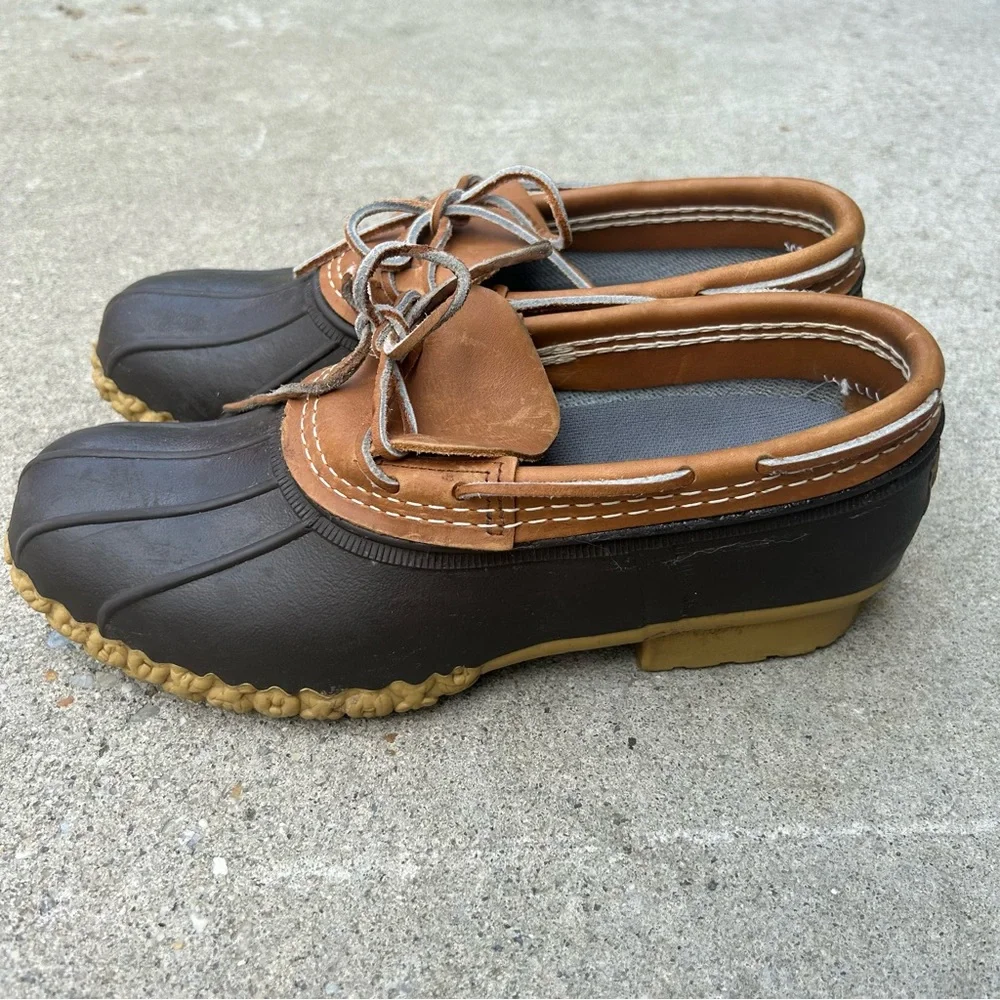 LL Bean duck boots low cut ankle men size 8